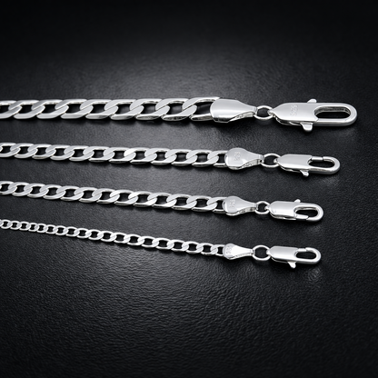 Solid 925 Stirling Silver Men’s Chain