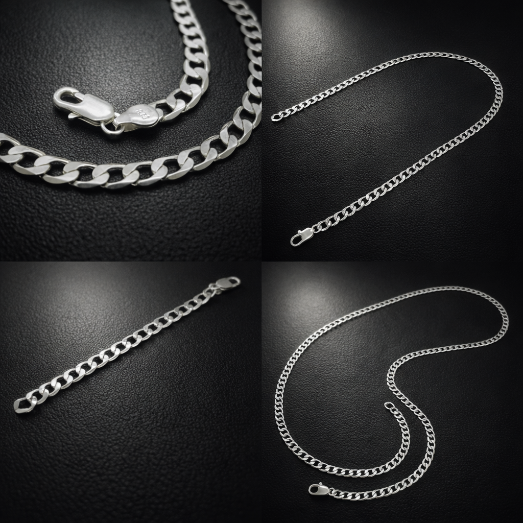 Solid 925 Stirling Silver Men’s Chain