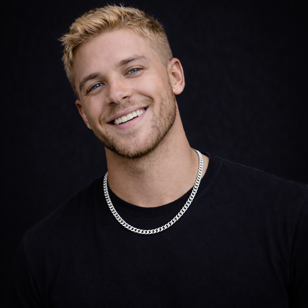 Solid 925 Stirling Silver Men’s Chain