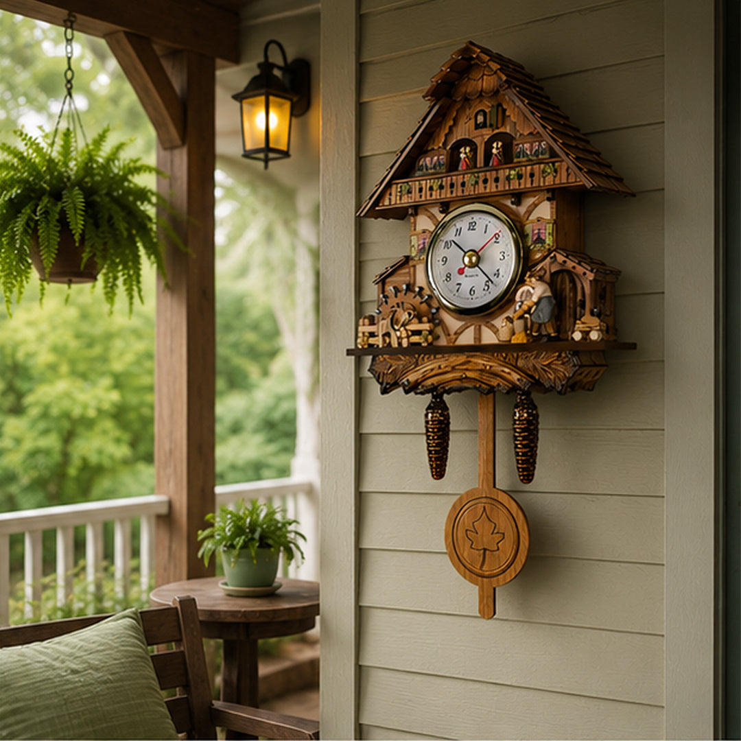 Retro Wooden Wall Clock