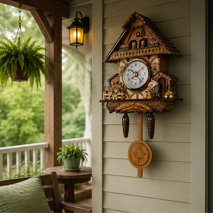 Retro Wooden Wall Clock