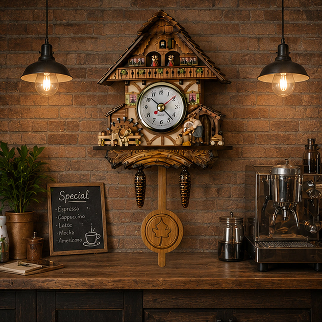Retro Wooden Wall Clock