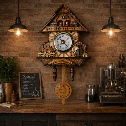 Retro Wooden Wall Clock
