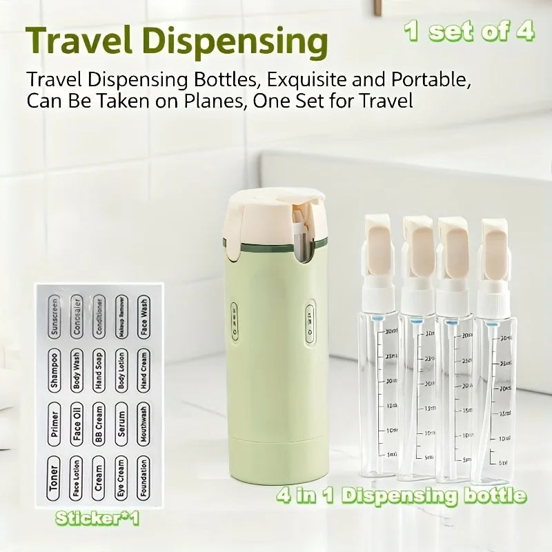 4-in-1 Travel Dispenser Bottle