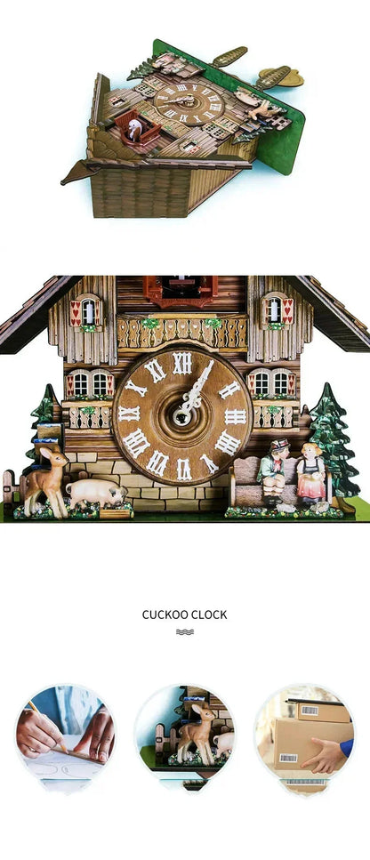 Retro Wooden Wall Clock