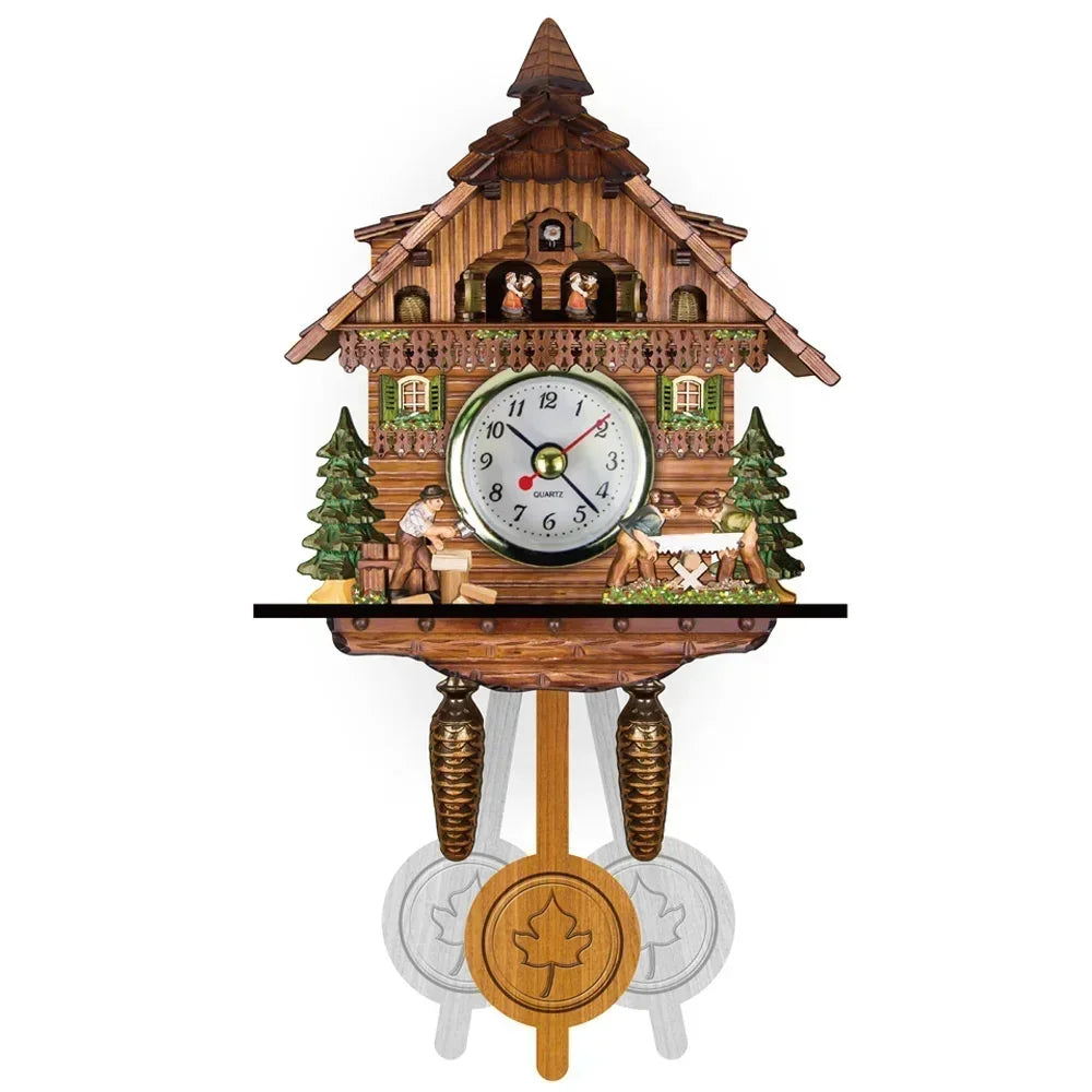 Retro Wooden Wall Clock