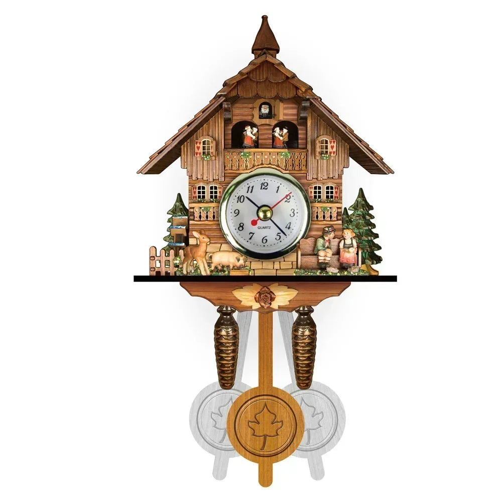 Retro Wooden Wall Clock