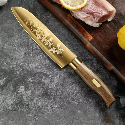 Gold Plated Titanium 4-Piece Knife Set