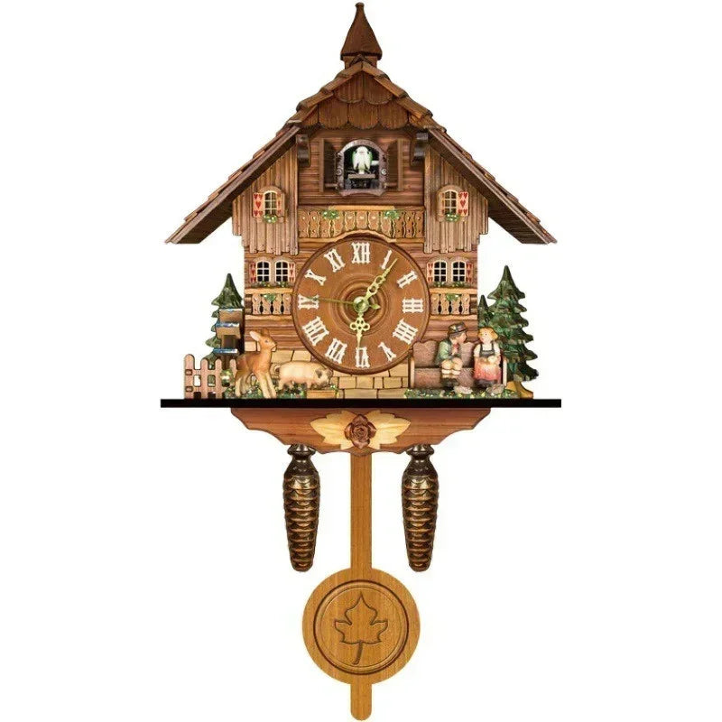 Retro Wooden Wall Clock