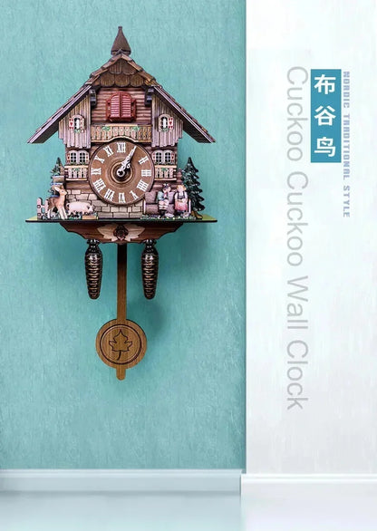Retro Wooden Wall Clock