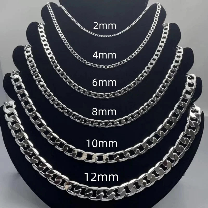 Solid 925 Stirling Silver Men’s Chain