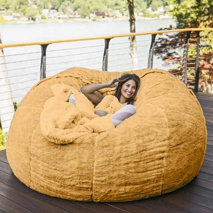 Oversized Plush Bean Bag Cover