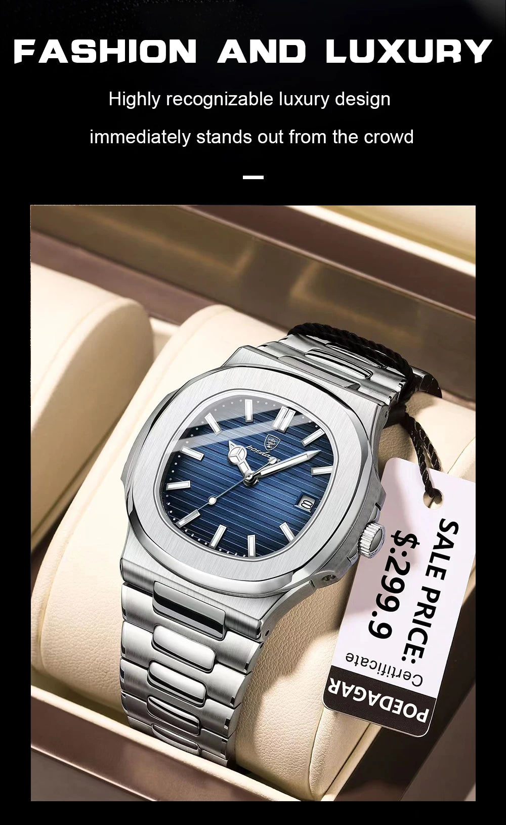 Poegadar Luxury Men Wristwatch
