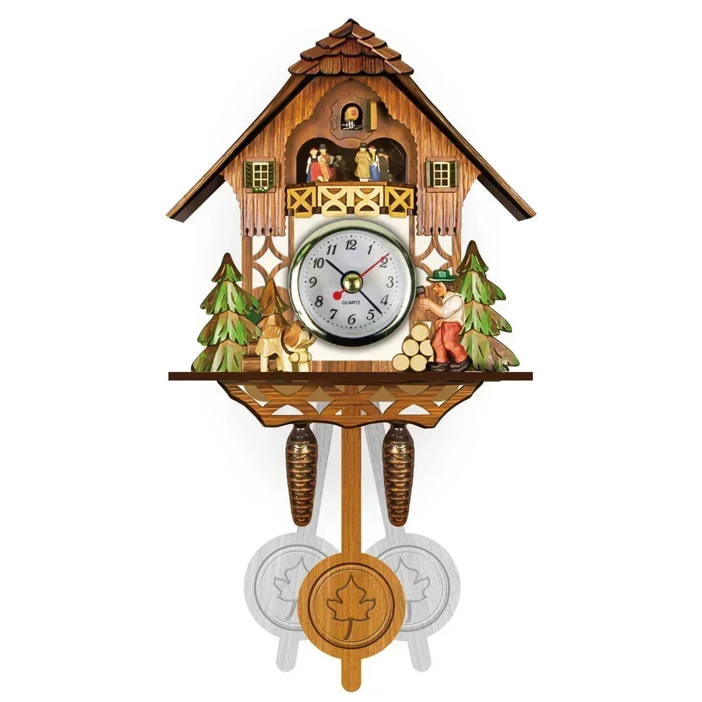 Retro Wooden Wall Clock