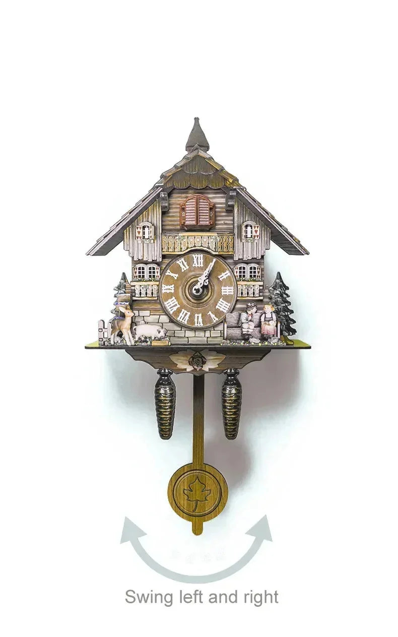 Retro Wooden Wall Clock
