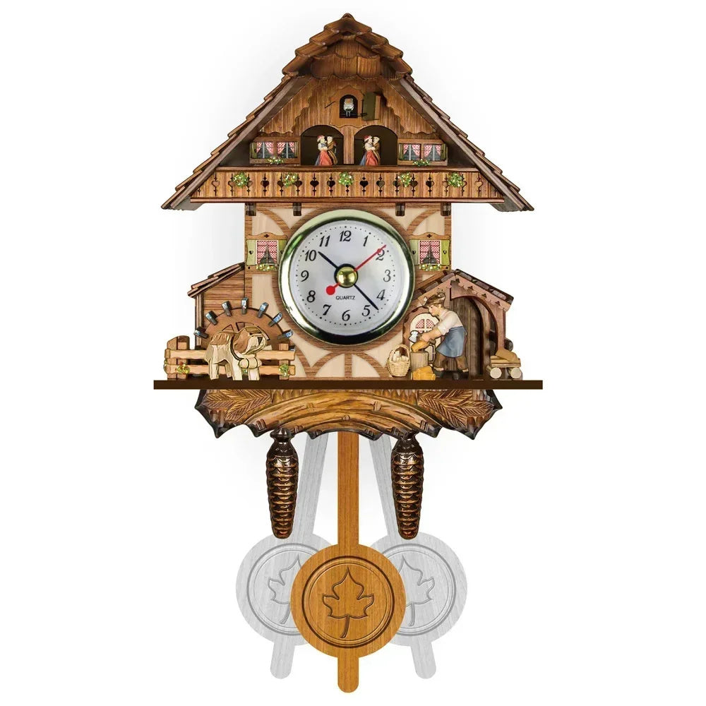 Retro Wooden Wall Clock