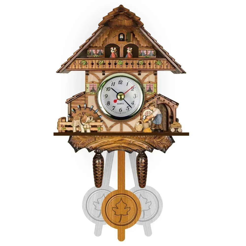 Retro Wooden Wall Clock