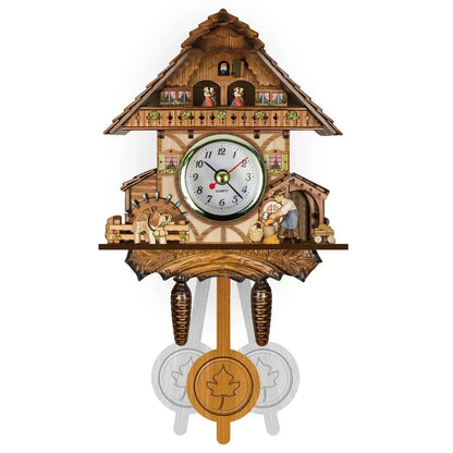 Retro Wooden Wall Clock