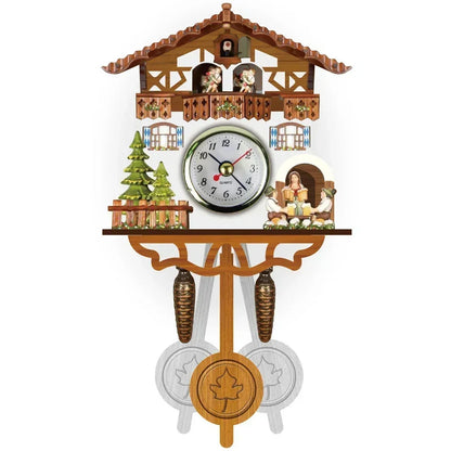 Retro Wooden Wall Clock