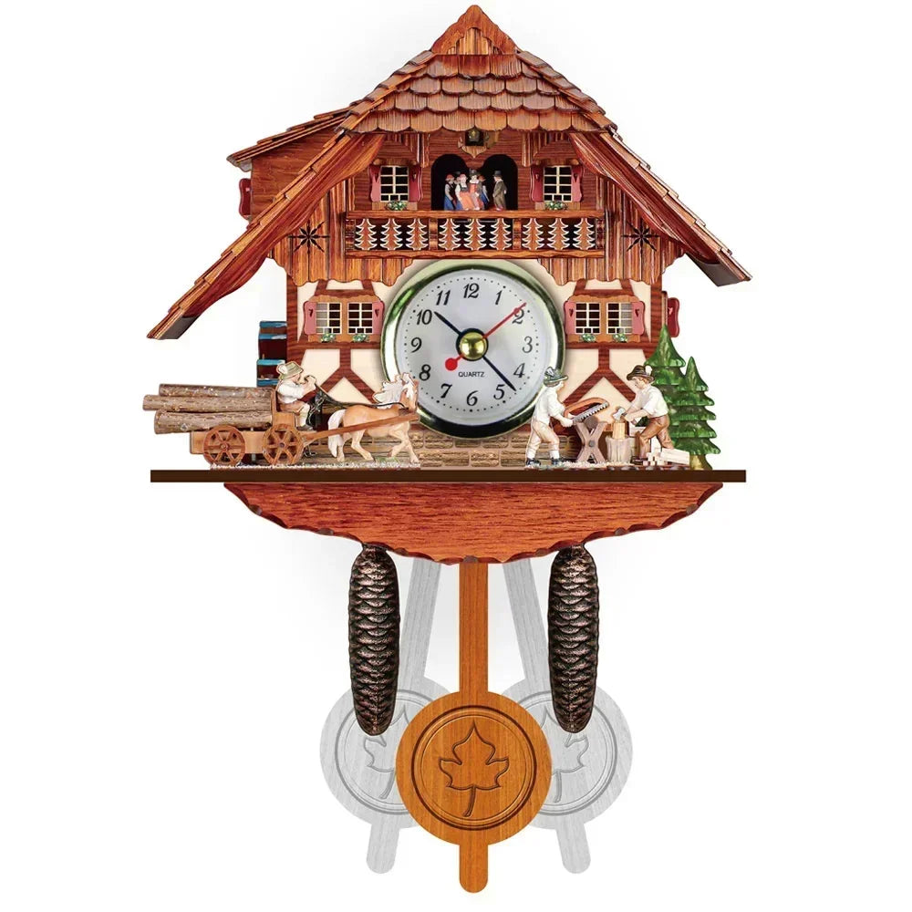 Retro Wooden Wall Clock