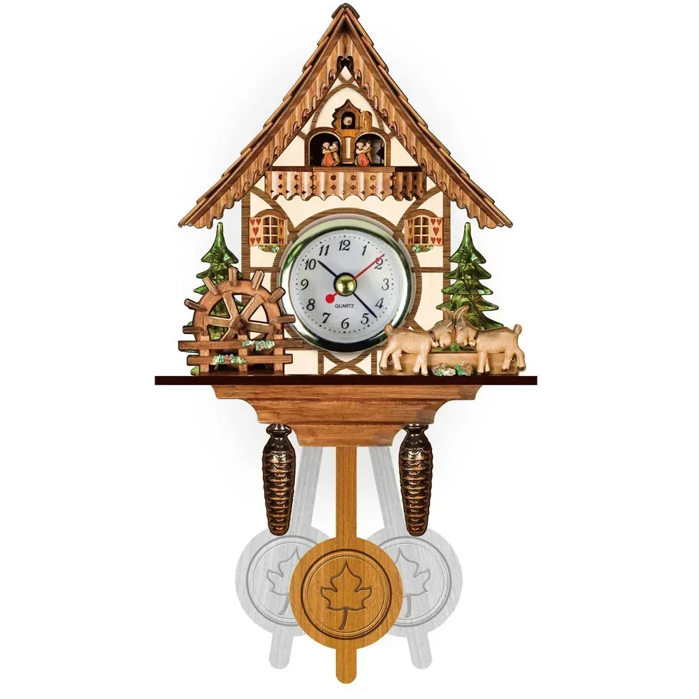 Retro Wooden Wall Clock